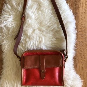 Madewell Red/Tan Camden Crossbody Purse